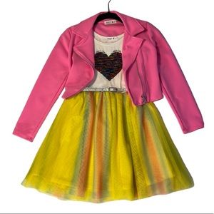 Fun Sequin Accent Dress Set 2 pcs, Sz 8 Youth